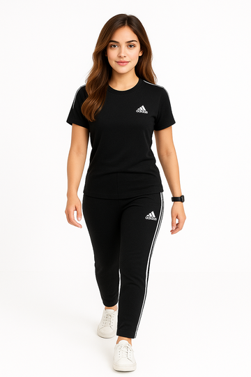 Women’s Stylish 2-Piece Sportswear Suit – T-Shirt & Trouser Set