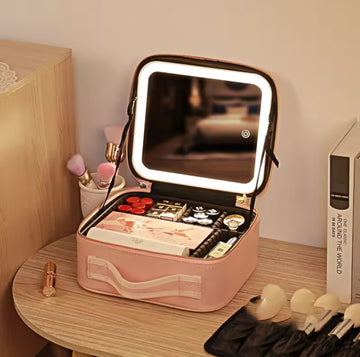 Smart LED Cosmetic Case with Mirror Cosmetic
