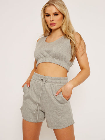 Crop Top & Shorts Fleece Co-ord